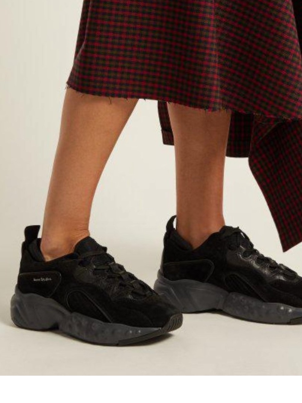 Acne Manhattan Sneaker, Black Suede